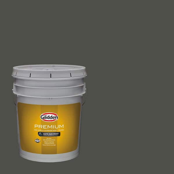Glidden Premium 5-gal. Licorice PPG1009-7 Flat Exterior Latex