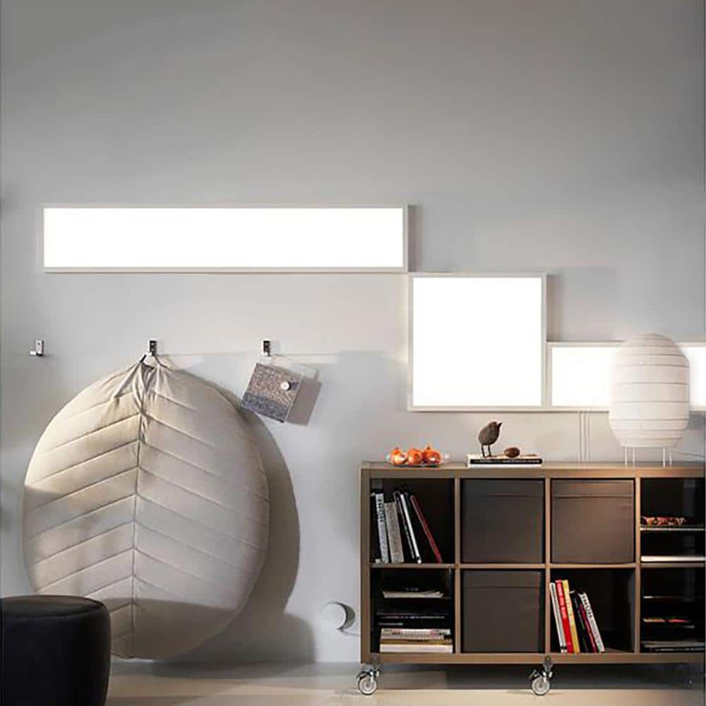 Modern Industrial Aluminum LED Ceiling Light - White, 6500 Lumen