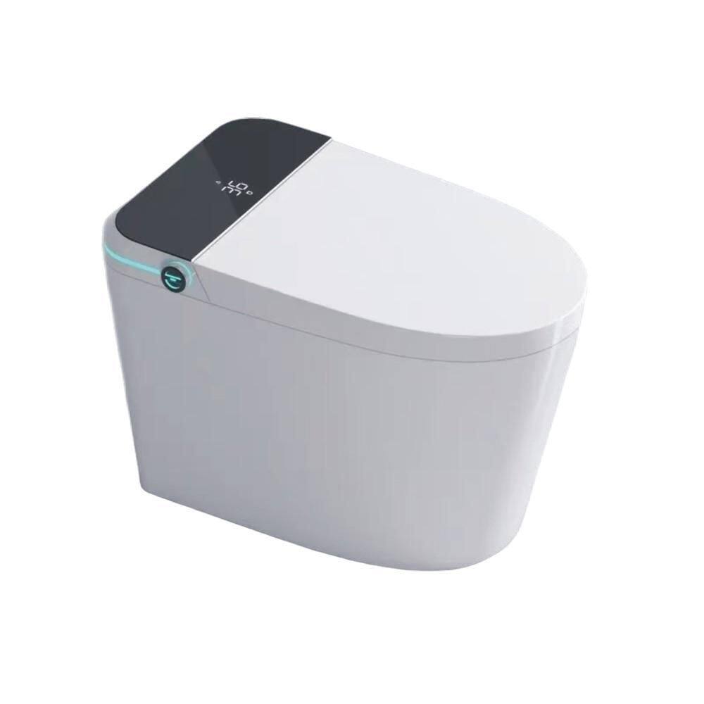 Elongated Smart Toilet Bidet in White 1.28 GPF with Heated Seat Warm Dryer 