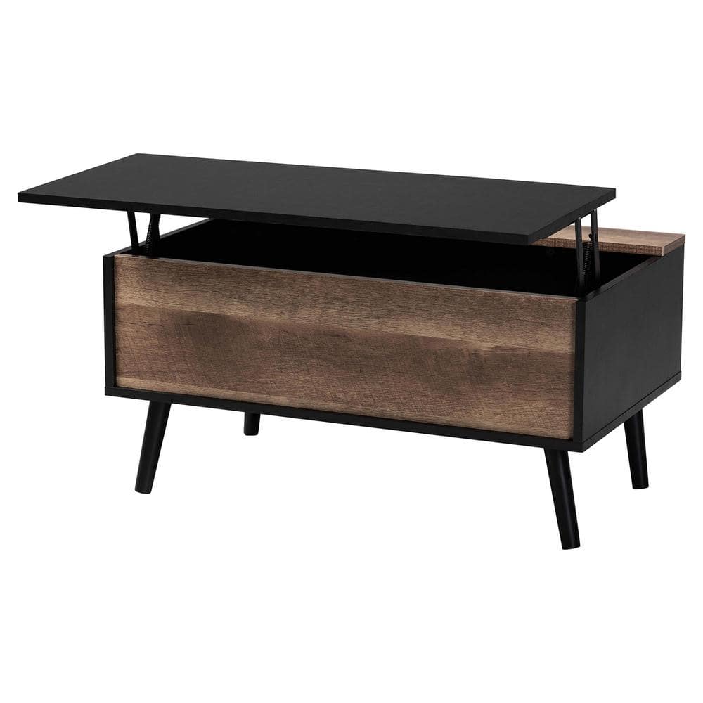 Jensen Two-Tone Wood Lift-Top Coffee Table with Storage