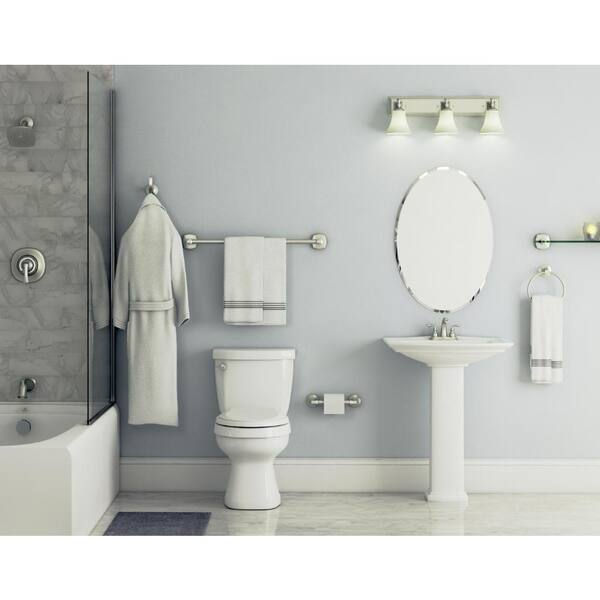 Mandara 4-Pc. Bath Hardware Set in SpotShield Brushed Nickel with Towel Ring, Toilet Paper Holder, 24 Mandara 4-Pc. Bath Hardware Set in SpotShield Brushed Nickel with Towel Ring, Toilet Paper Holder, 24