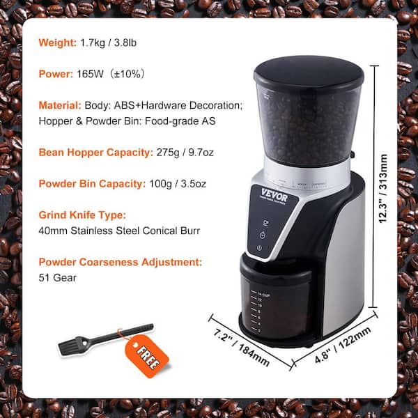 VEVOR 35.3 oz. Electric Blade Grain Mill Coffee Grinder, High