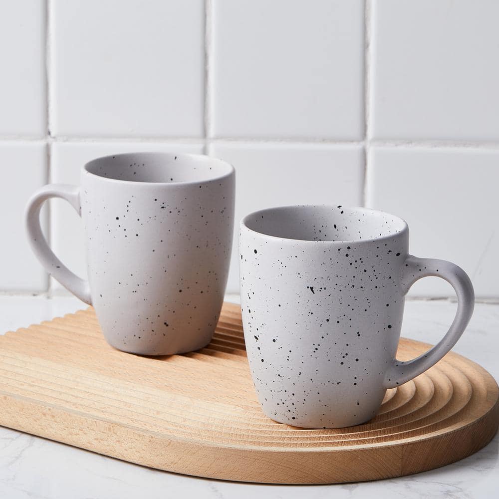 Jade Light Gray Ceramic 32-Piece Dinnerware Set, Service for 8