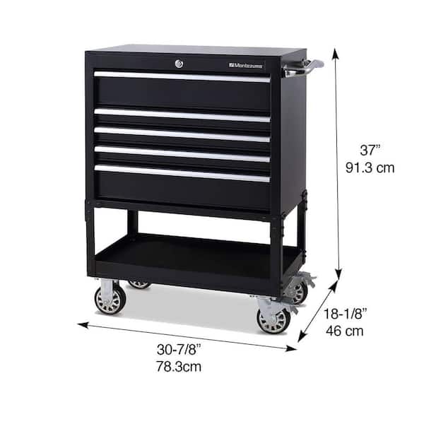 30 in. Service Cart with Drawer, White