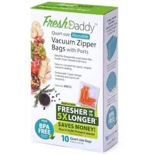 Fresh Daddy 09513 Quart Size Vacuum Sipper Bag (Pack of 6)