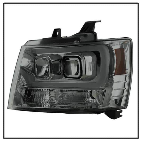 Spyder Auto Chevy Suburban 1500/2500 07-14 Chevy Tahoe 07-14 Avalanche  07-14 Version Projector Headlight-Light Bar DRL Smoke 5082589 The  Home Depot