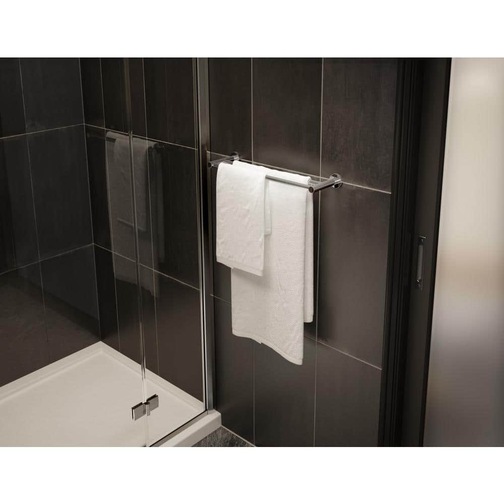 Dia 24" Polished Chrome Wall Mounted Double Towel Bar