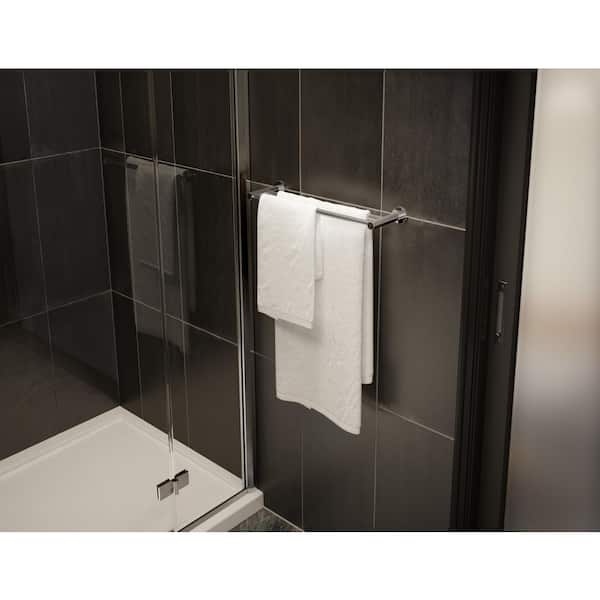 Dia 24 in. Double Wall Mounted Towel Bar in Polished Chrome