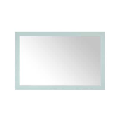 24.00 in. W x 32.00 in. H Framed Rectangular Bathroom Vanity Mirror in Minty Latte