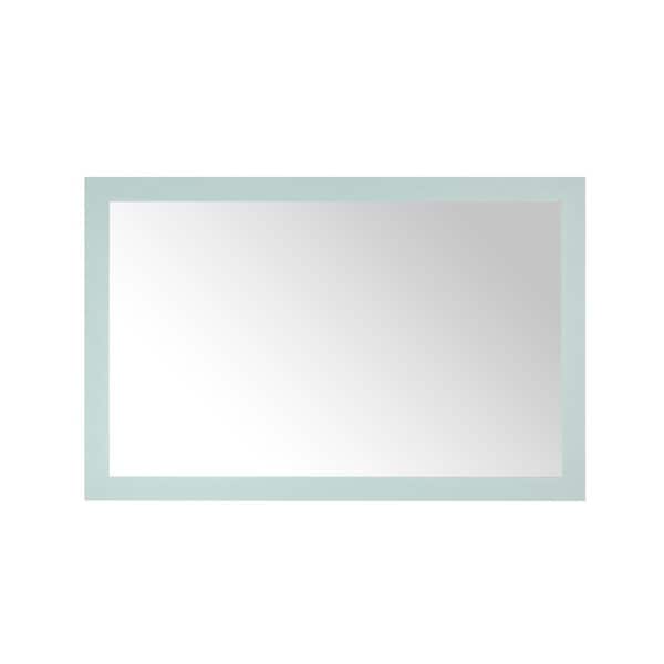 Home Decorators Collection Grace 32 in. W x 24 in. H Rectangular Framed Wall Mount Bathroom Vanity Mirror in Minty Latte