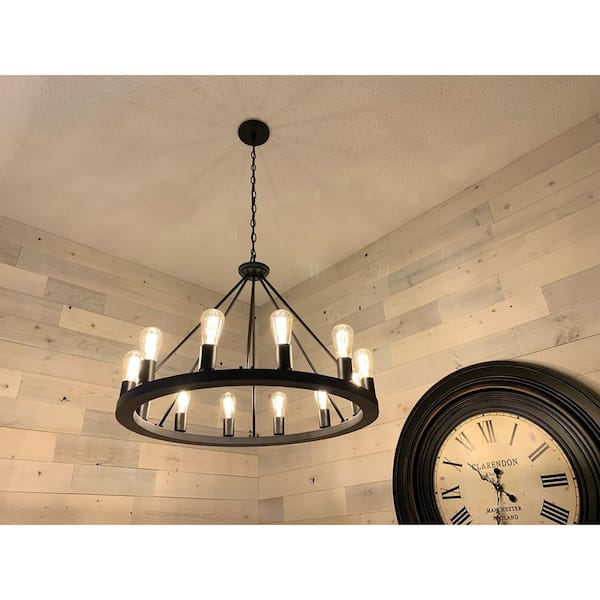 60-Watt Equivalent ST19 Dimmable Cage Filament Clear Glass E26 Vintage Edison LED Light Bulb, Bright White (12-Pack)