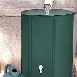 100 Gal. Portable Rain Barrel Water Collector Collapsible Tank with Spigot Filter