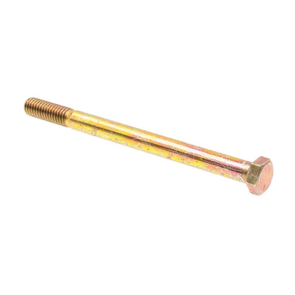 Prime-Line 3/8 in.-16 x 5 in. Grade 8 Yellow Zinc Plated Steel Hex Head Cap Screws (10-Pack)