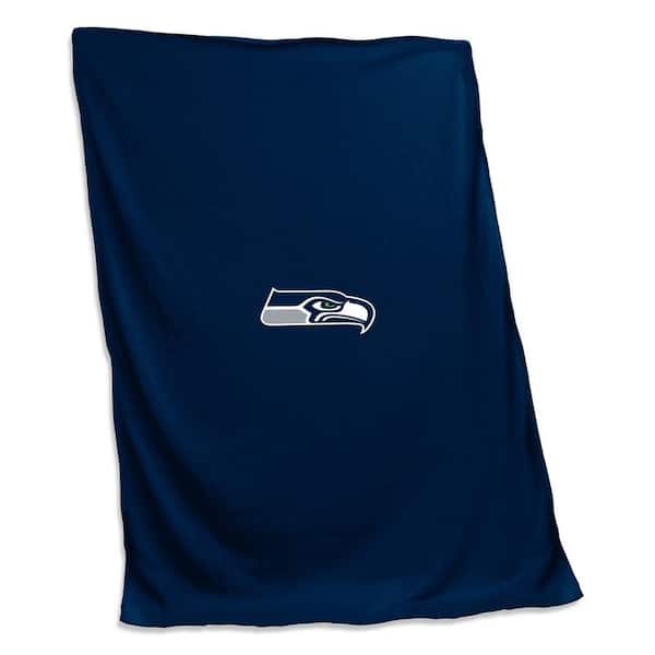 logobrands Seattle Seahawks Navy Polyester Sweatshirt Blanket