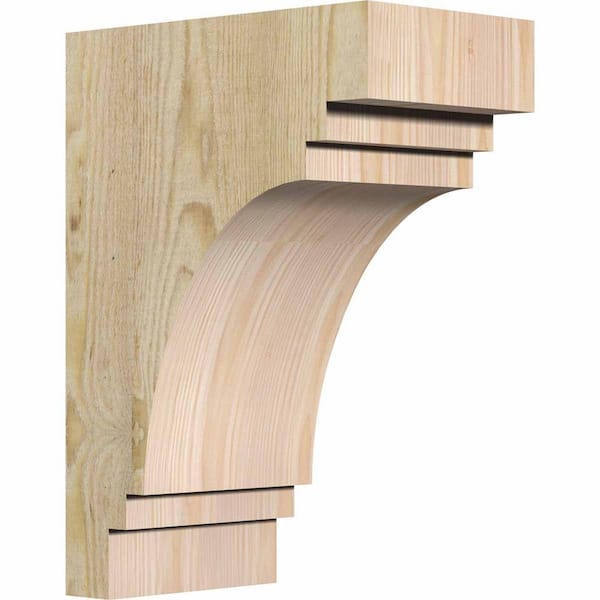 Ekena Millwork 6 in. x 10 in. x 14 in. Douglas Fir Pescadero Rough Sawn Corbel