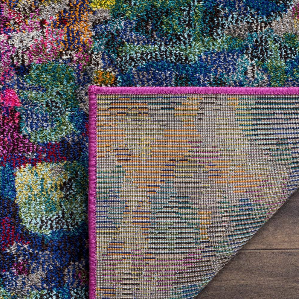 Boho-Chic Pink Multi 9' Square Synthetic Area Rug