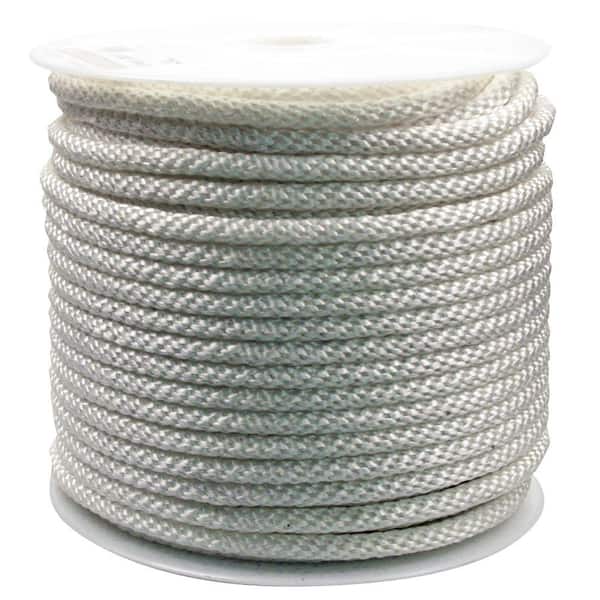 Rope King 1/2 in. x 300 ft. Solid Braided Nylon Rope White SBN-12300 - The  Home Depot