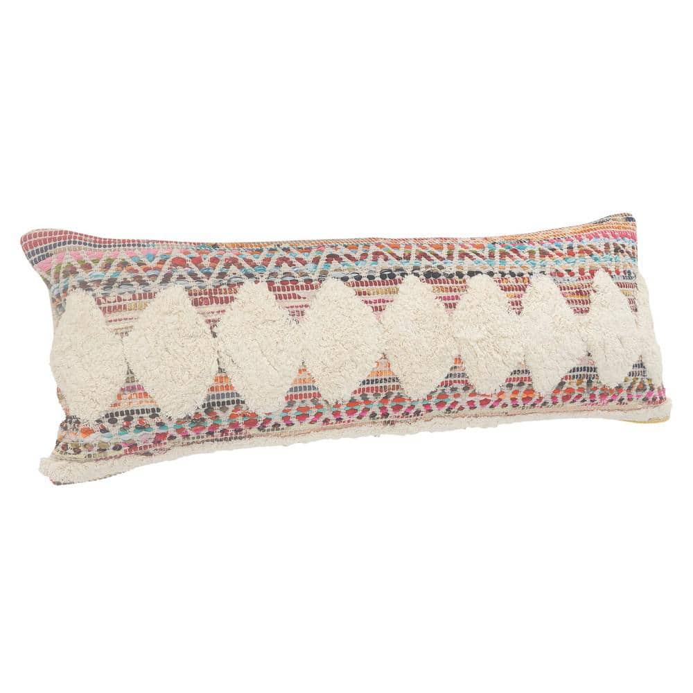 Ox Bay Cailee Diamond Chevron Throw Pillow, 14" x 36" Reactangle, Multi-color & White, Count per Pack 1