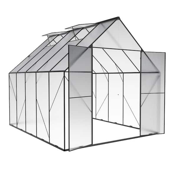 Unbranded 6 ft. x 12 ft. x 7 ft. Greenhouse-Walk-in Heavy Duty Storage Shed with Adjustable Vent Window&Lockable Hinged Door