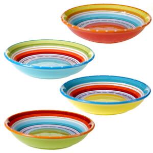 Mariachi Multi-Colored Soup and Pasta Bowl Set (Set of 4)