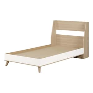Yodi Soft Elm and Pure White Twin Bed