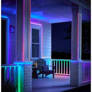 16.4 ft. RGBWIC Dynamic Color Changing Dimmable Linkable Plug-In LED Outdoor Strip Light with Remote Control