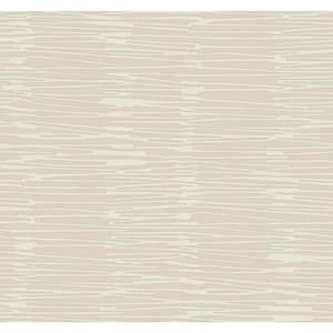 Pink and Silver Water Reed Thatch Textured Non-Pasted Paper Wallpaper