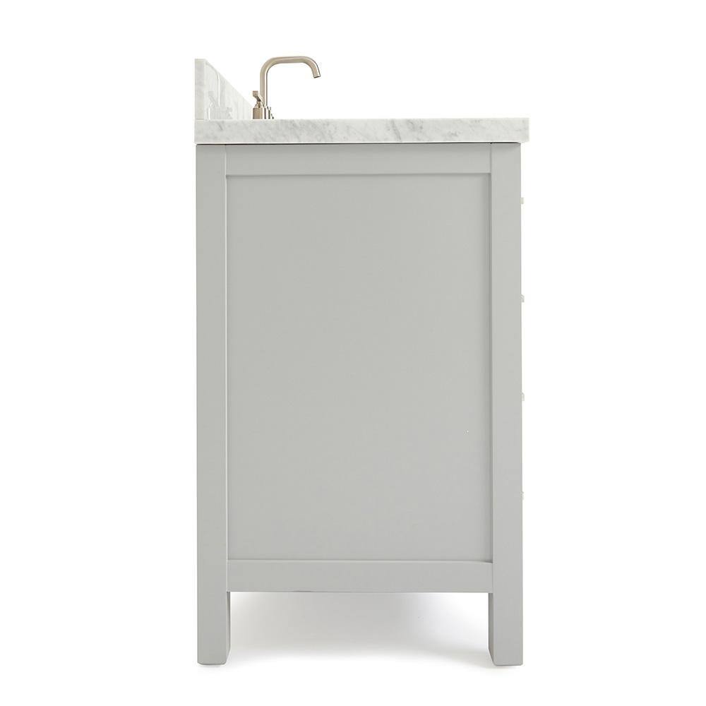 Cambridge Gray 43" Freestanding Single Sink Vanity with Marble Top