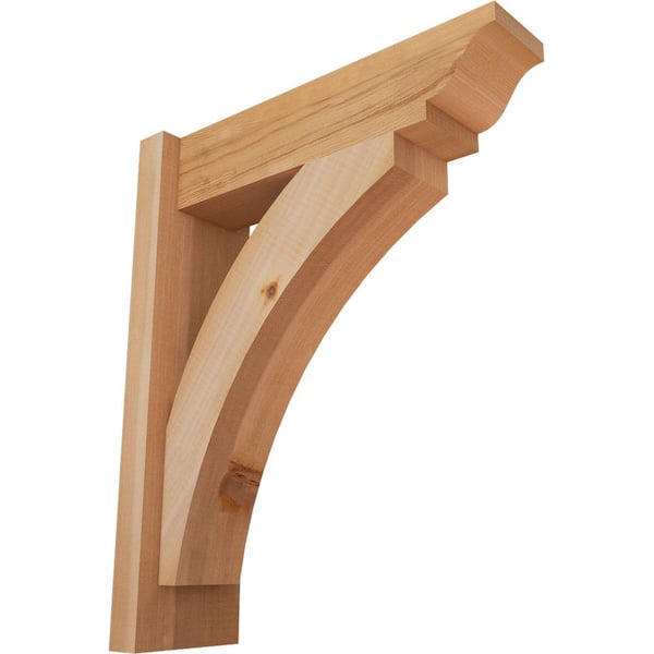 Ekena Millwork 6 in. x 22 in. x 18 in. Western Red Cedar Thorton Traditional Smooth Outlooker