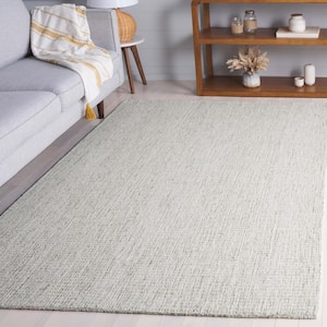 Abstract Sage/Ivory 6 ft. x 9 ft. Geometric Speckled Area Rug