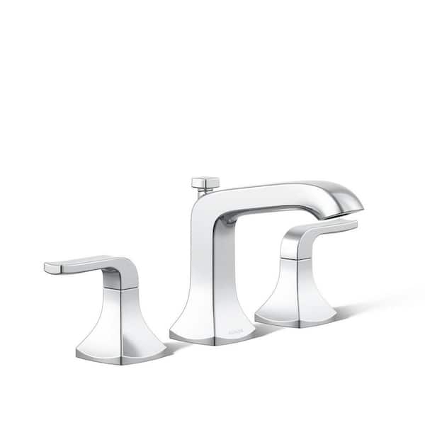 KOHLER Rubicon 8 in. Widespread 2-Handle Bathroom Faucet in Polished Chrome