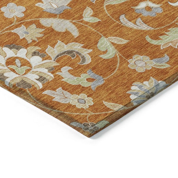 Chantille Machine Washable Indoor/Outdoor Abstract ACN1006 Paprika 1 ft. 8 in. x 2 ft. 6 in. Area Rug