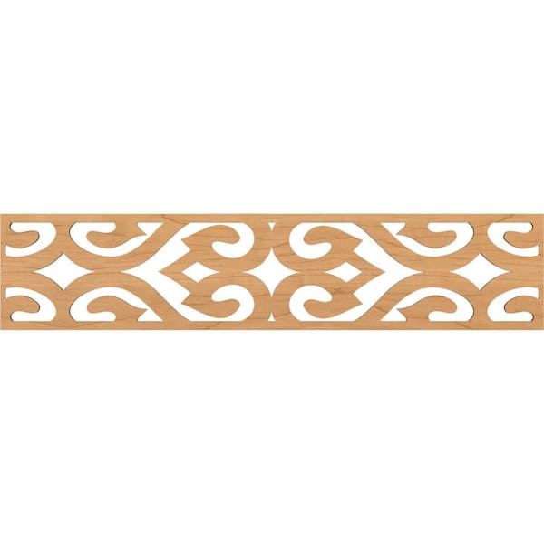 Ekena Millwork Keene Fretwork 0.25 in. D x 46.75 in. W x 10 in. L Maple Wood Panel Moulding