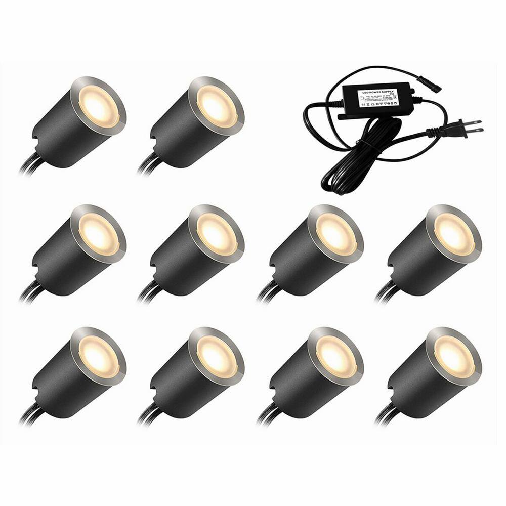AndMakers Line Voltage Black LED Landscape Light Kit with Transformer