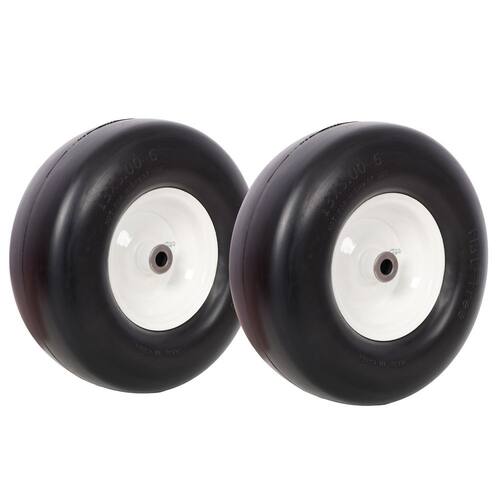 2-Piece 13 x Flat Free Lawn Mower Tires Zero Turn Mower