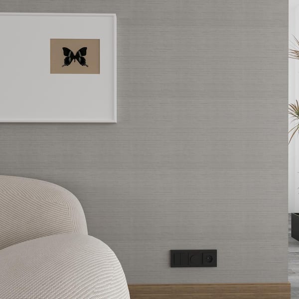 ilemong Peel Stick Gray Textured Self Adhesive Wallpaper Contact Paper for Bedroom, Cabinet(2-Roll, 23.62 in. W x 118.11 in. L)