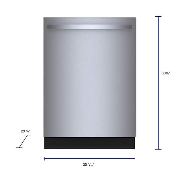 Bosch - 800 Series 24 in. Stainless Steel Top Control Tall Tub Bar Handle Dishwasher with Stainless Steel Tub, 42 dBA