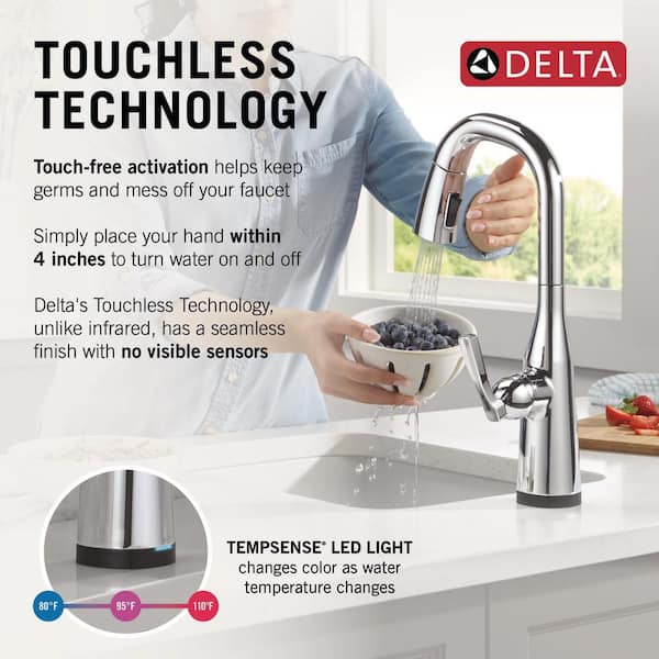 Stryke Touch2O with Touchless Technology Single Handle Bar Faucet in Chrome