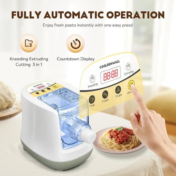 Anqtovp Automatic Electric Pasta Maker Machine Digital Control
