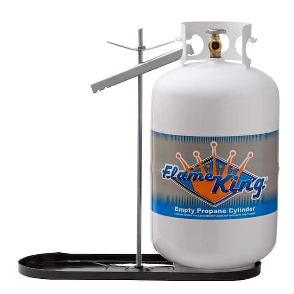 Flame King RV Propane Gas Double Bottle Rack for 40 lbs. Cylinder Kit