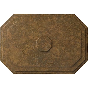 25-1/4 in. W x 17-1/4 in. H x 1-3/4 in. Felix Urethane Ceiling Medallion, Rubbed Bronze