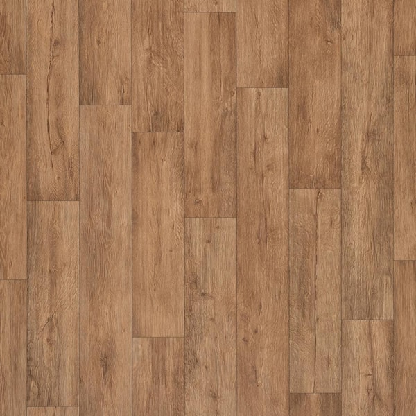 Take Home Sample - Pecan Valley Oak 16 MIL Waterproof Vinyl Sheet Flooring