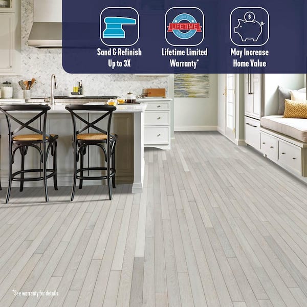 American Originals Sugar White Oak 3/4 in. T x 3-1/4 in. W Smooth Solid Hardwood Flooring (22 sq.ft./ctn)