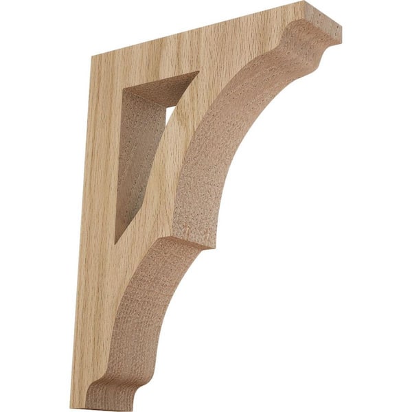 1-3/4 in. x 9 in. x 6-1/2 in. Red Oak Small Avila Bracket