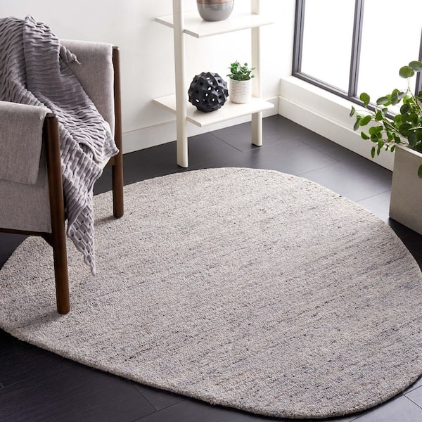 Novelty 4 ft. x 4 ft. Gray/Black Abstract Distressed Specialty Area Rug