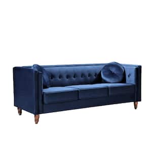 Angie Deep Blue Classic Kittleson Chesterfield Sofa