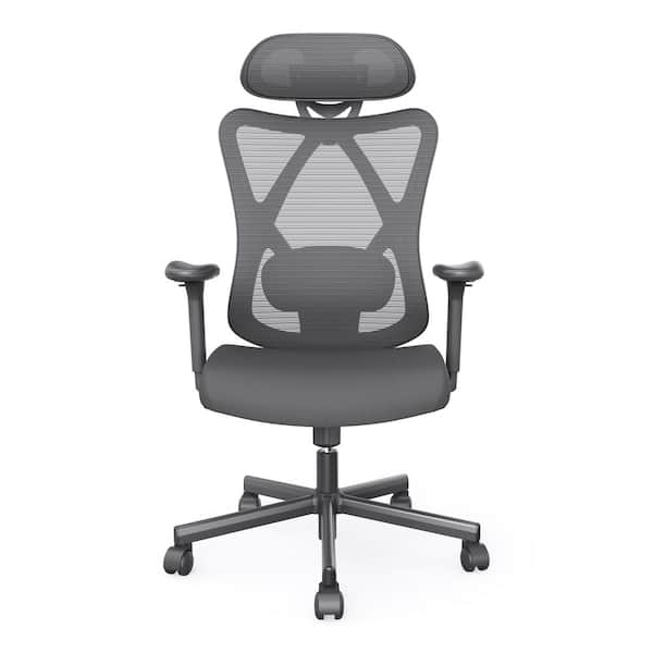 Furniture of America Indrie Black Fabric Ergonomic Swivel Office Chair