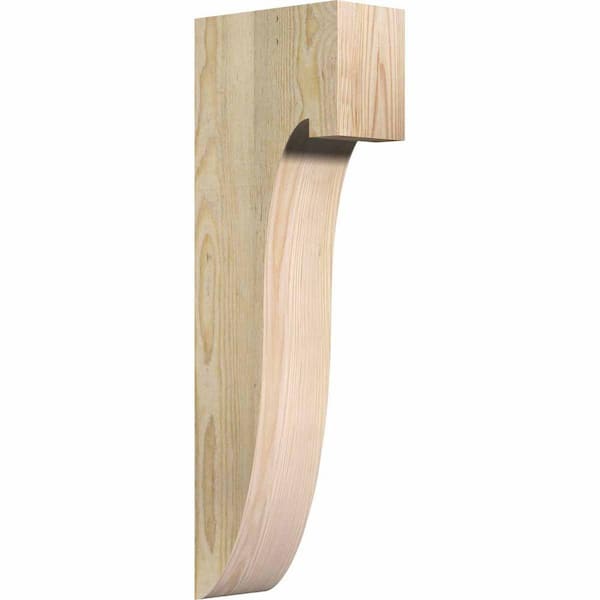 Ekena Millwork 4 in. x 8 in. x 24 in. Douglas Fir Del Monte Rough Sawn Corbel