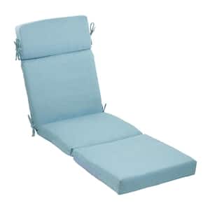 Oceantex 21 in. x 72 in. Outdoor Chaise Lounge Cushion in Sky Blue