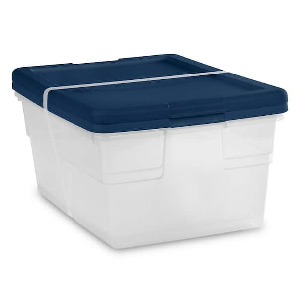 Sterilite 16 Quart Stacking Storage Container Tub with Lid, Clear (12 Pack)